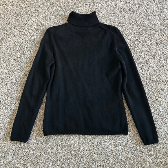 Charter Club Womens Small Black 100 %Cashmere Turtleneck Sweater - Picture 2 of 9